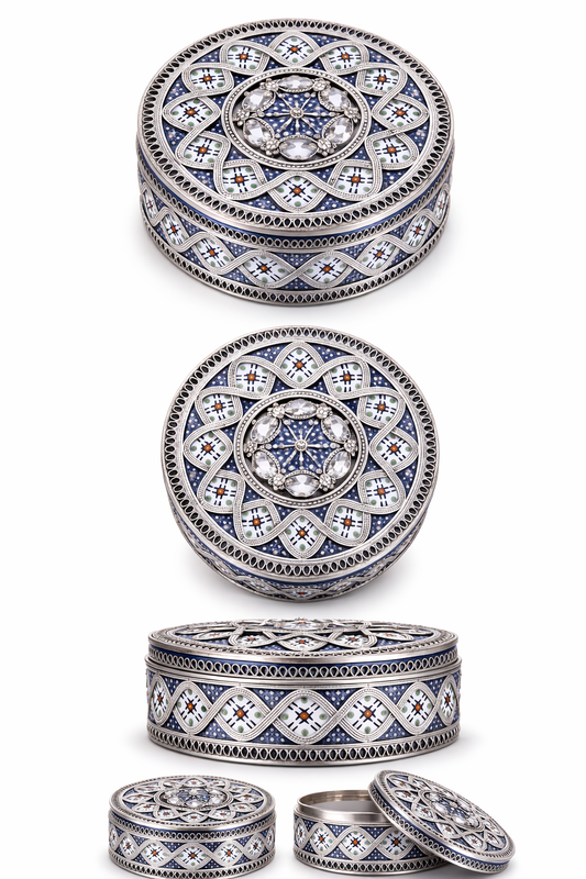 Flacon encensoir traditionnel marocain en poterie avec fil métallique fait main