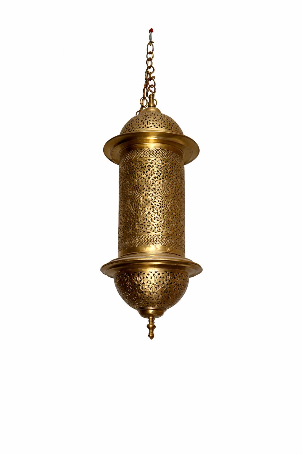 Suspension cylindre en cuivre