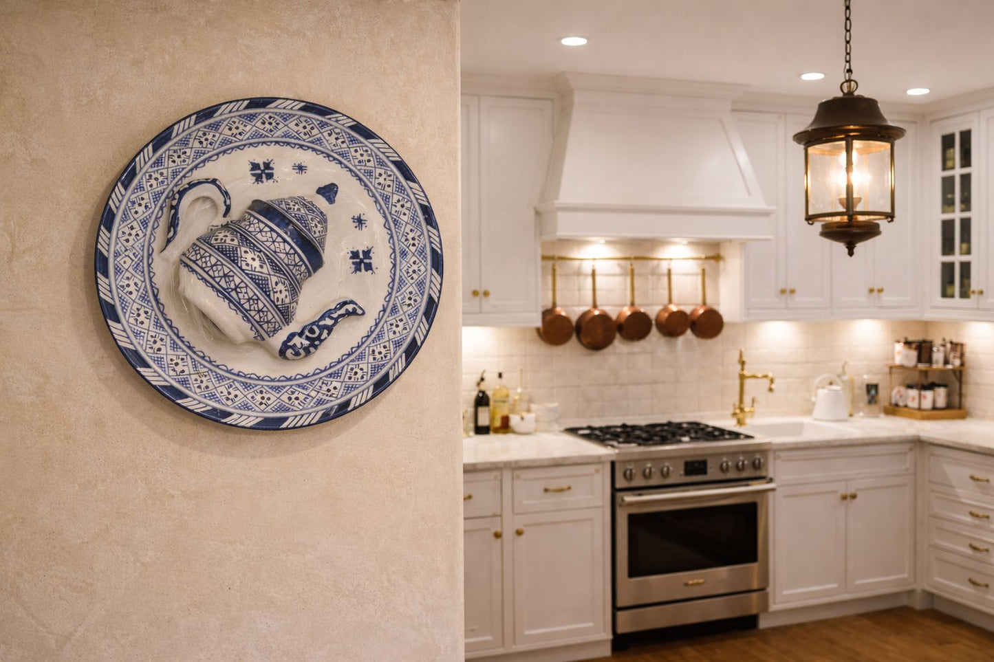 Handmade traditional terracotta lamp plate