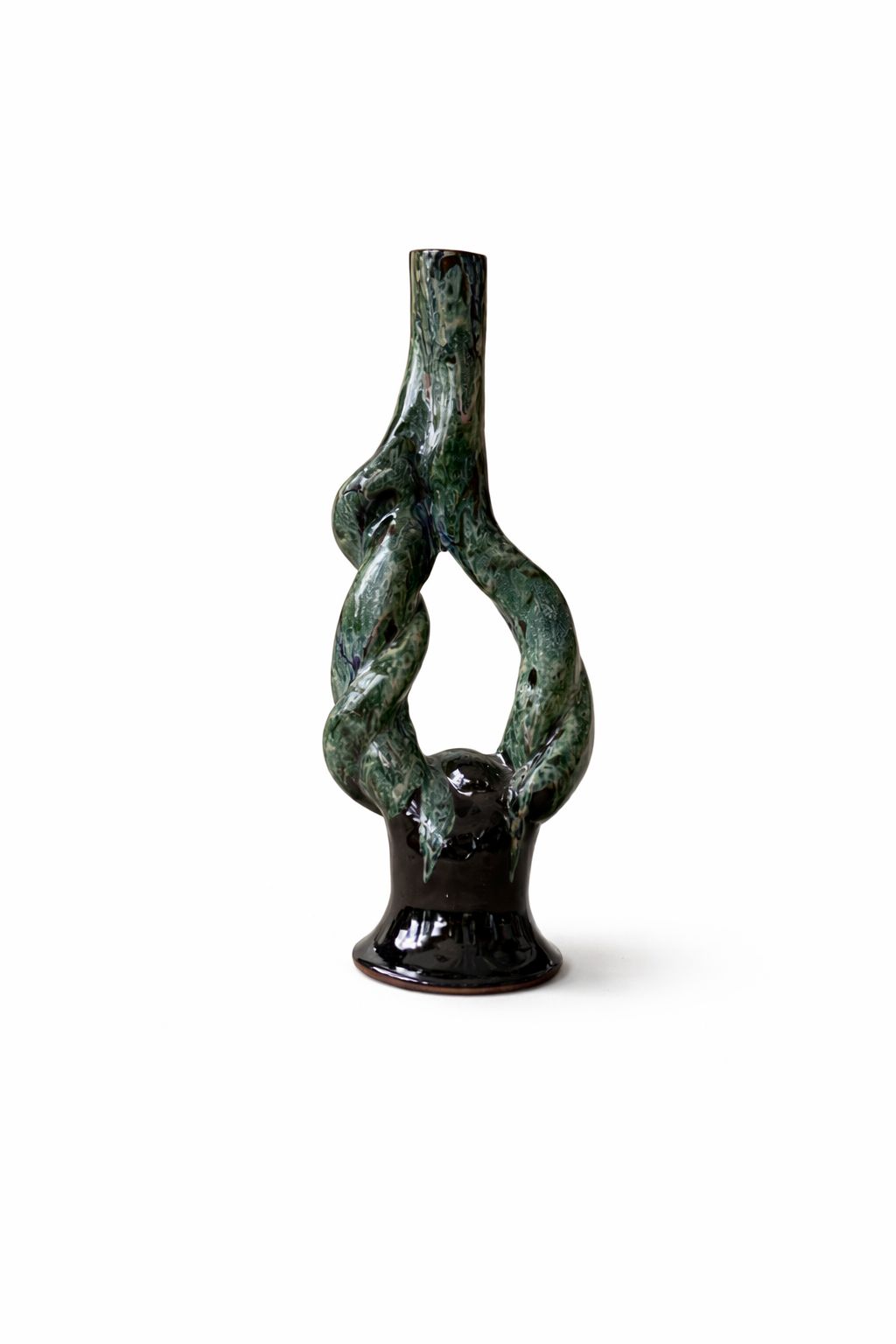 Bouteille décorative en terre cuite faite main