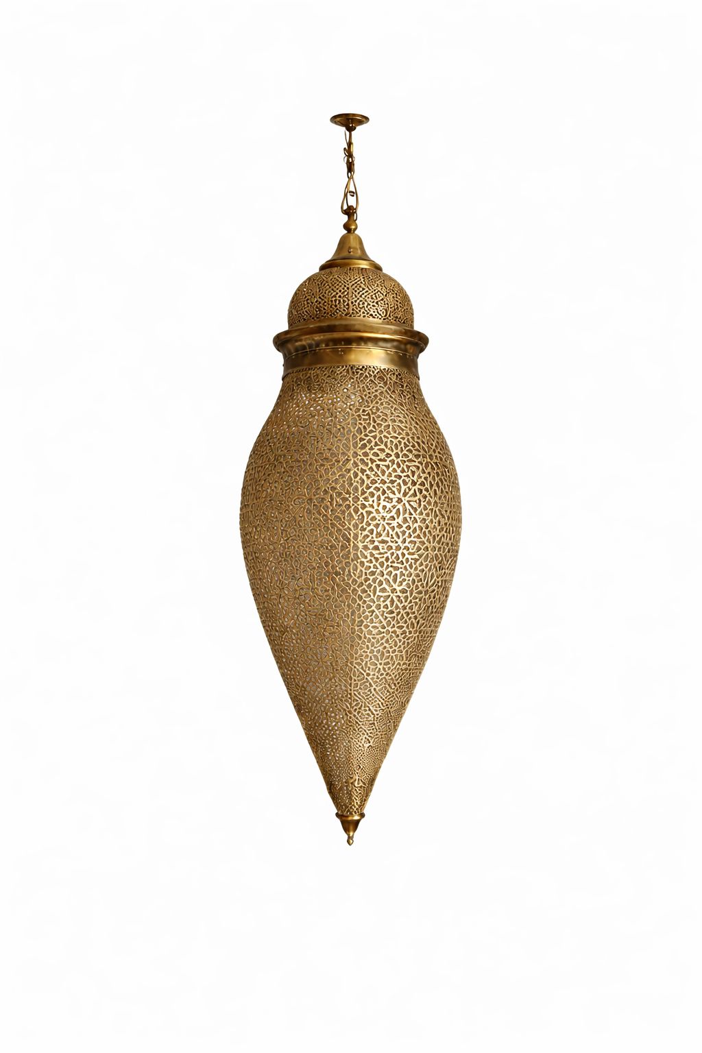 Lustre amande en cuivre