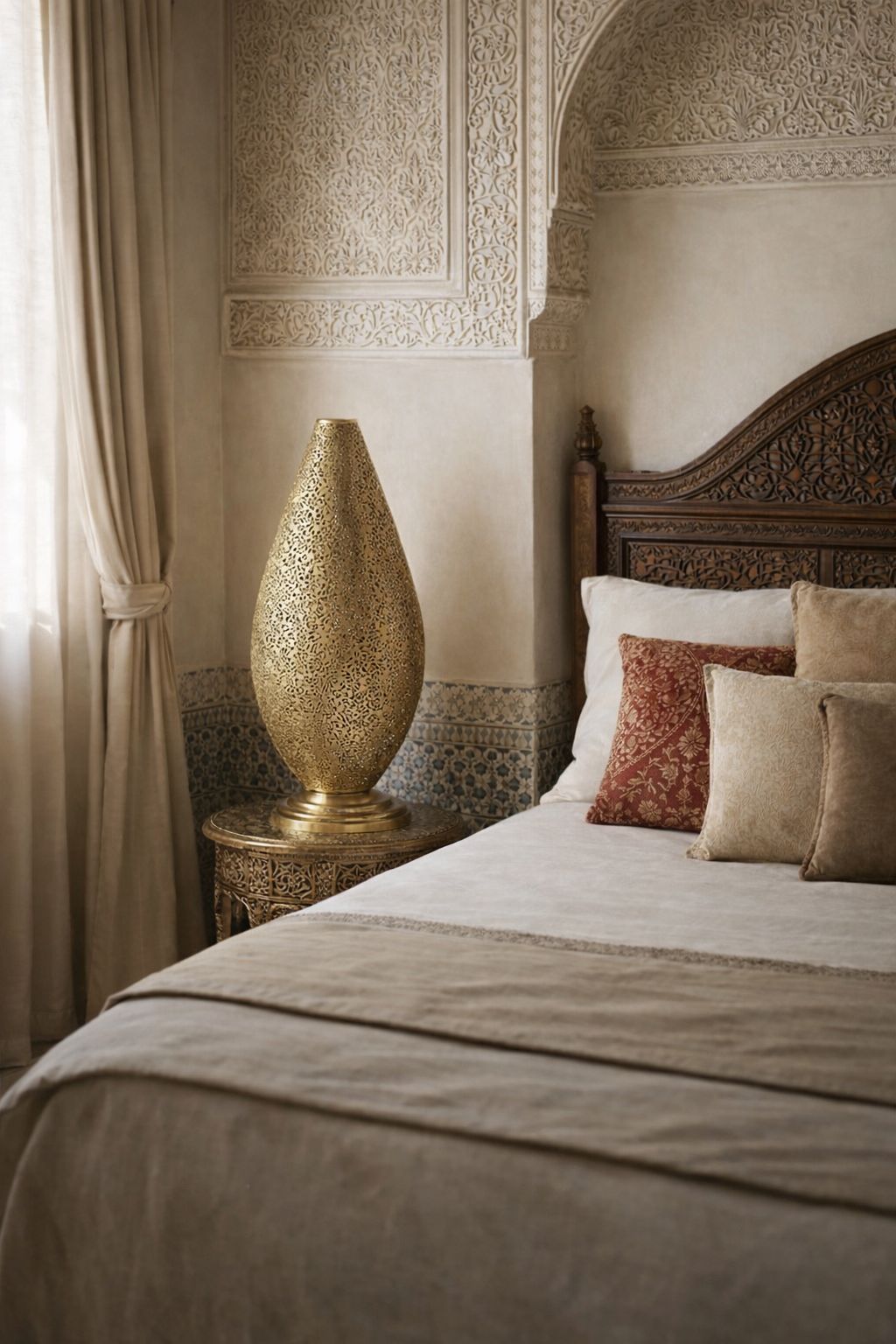 Abat-jour œuf/avocat en cuivre