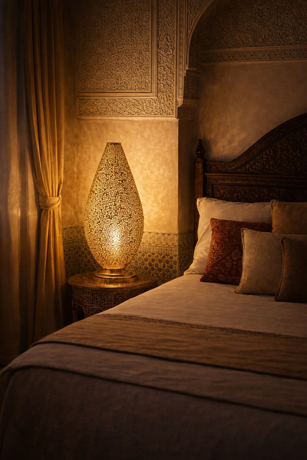 Abat-jour œuf/avocat en cuivre